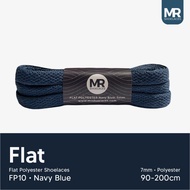 MR Shoelaces FP10 Navy Blue (Seabiru) Flat Polyester Shoelaces 7mm 80cm 90cm 100cm 120cm 130cm 150cm
