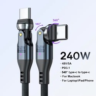 AUFU 240W USB C To Type C Cable For iPhone 16 15 Promax PD3.1 5A Super Fast Charging Data Cord For M