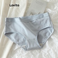Lovito Casual Plain Basic Panties for Women LNL57158 Lovito Celana Dalam Basic Polos Kasual untuk Wa