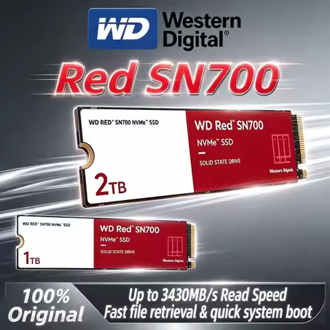 New Arrival WD Red SN700 M.2 NVMe SSD Western Digital Low Latency High TBW Disk For QNAP Synology NA