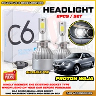 💡 Proton Waja ( Head / Fog Lamp ) C6 LED Light Bulb Car Headlight Auto Head light Lamp H1 / H3 6500k White (1 SET/2 PCS)