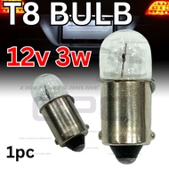 CPO 1Pc Universal Car/Motorcycle Halogen Bulb/Signal Light BA9S T8 12V 3W White