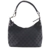 【日本直送】GUCCI 古馳 經典款 GG 帆布 側肩包 115002 黑色 女款【二手】