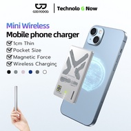 GOOJODOQ Power Bank Portable Magnetic Wireless Charger 5000mAh 10000mAh for Phone Tablet Headset