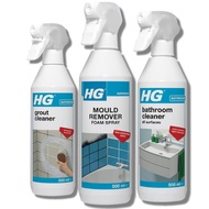 HG Mould Remover | Grout Cleaner Foam Spray , Mould Spray & Mildew Removes Stains From Walls, Tiles,