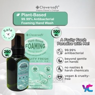 Cloversoft Foaming Hand Wash Plant-Based 99.99% Antibacterial 260ml Bottle | 500ml Refill Pack