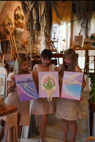 SEA SIDE SANDS TEXTURE PAINTING AND 3D TULIP PAINTING CLASS