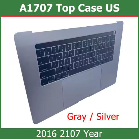 A1707 Top Case US 2016 2017 Space Gray Silver Original Palmrest Topcase + Keyboard + Touch Bar For M