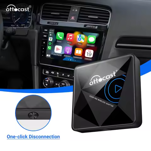 OTTOCAST U2 Air Pro Car Play Adapter Wired CarPlay Car to Wireless Faster Connect Speed Plug and Pla