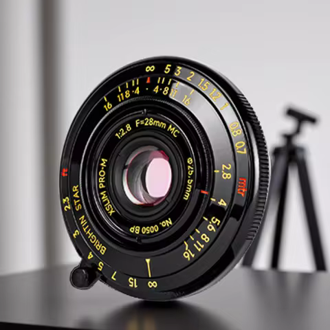 Brightin Star 28mm F2.8 Full Frame Manual Focus Lens for Leica M Mount, Camera Lens Compatible with 