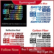 Xuming Bike frame sticker Santa cruz cycling accessorie Vinyl waterproof mtb bicycle frame decal bike accessories sticker