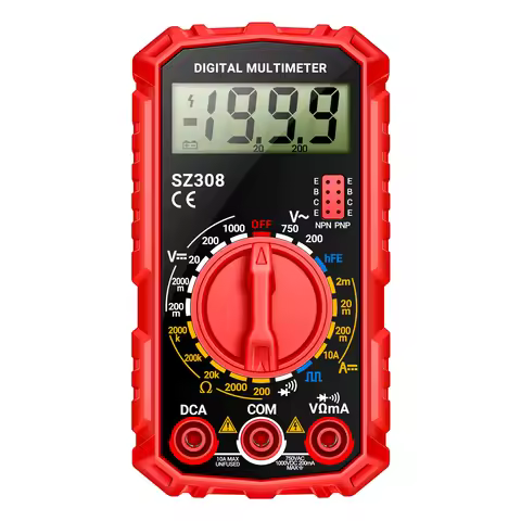 SZ308 1999 Counts Digital Multimeter Square Wave Tester Buzzer HFE Triode AC/DC Voltage Current Resi