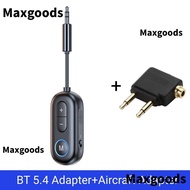 MAX Audio Receiver Transmitter, With Mic 3.5mm AUX Jack Airplane Wireless Adapter,  Bluetooth 5.4 Hi