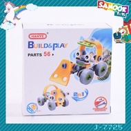 GlobalHouse TOYS Building Block Toy Car (56 Pieces) 2in1 Model J-7725 Size (15x8x15 Cm.) Good Qualit