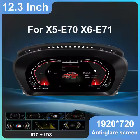 Cluster Dashboard 7UI For BMW E70 X5 2006-2013 E71 X6 2007-2013 speedometer LCD instrument panel HUD