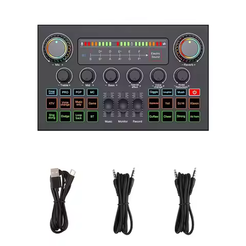 F999 Ultra Sound Card Bluetooth Touch Screen Mixer K Song Recording Accompaniment Independent Live S