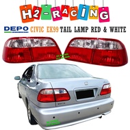 Civic SO4 EK EK4 4Door Sedan 1999-2000 DEPO Red &amp; White Tail Light Lamp Honda Civic S21 EJ LAMPU BELAKANG BRAKE LAMPU