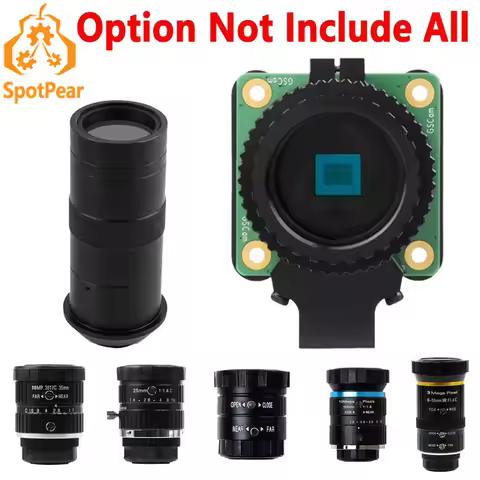 Raspberry Pi Global Shutter Camera Telephoto/100X-Microscope/Zoom CS/C Lens 1.6MP IMX296