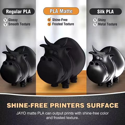 JAYO 1100G 3D PLA Matte Printer Filament 1.75mm Neatly Wound PLA Filament with Matte Finish Print wi