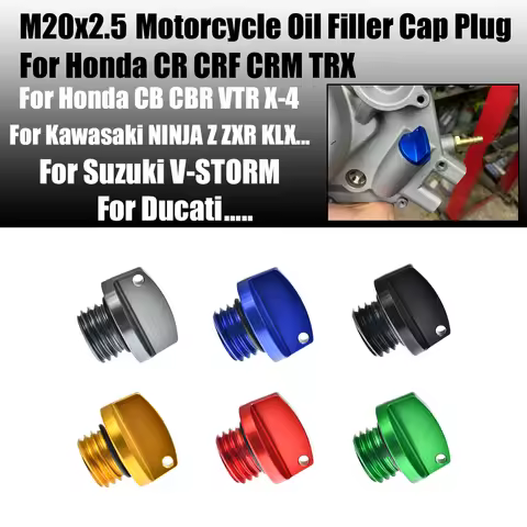 M20*2.5 Oil Filler Cap Plug For Kawasaki NINJA 250 450 ER-4n ER-6F VERSYS650 Z650 ZXR750 Z800 NINJA 