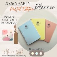 Clairie Nook Yearly Planner 2026 Pastel Journal/ Journaling Diary Planner/ Yearly Journal/ – Custom 