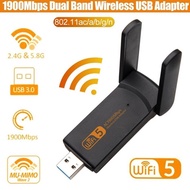 1900Mbps USB Wifi Adapter 2.4Ghz+5.8Ghz Dual Band Wi-Fi Dongle AC Network Card 3.0 Antenna 802.11ac