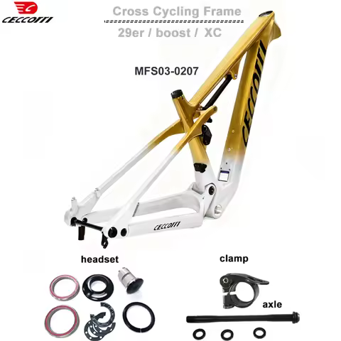 CECCOTTI Factory 29er Suspension Mountain Bike Frame 29er Boost MTB Full Hidden cable Bicycle Frames