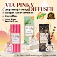 100ML Home Diffuser Stick Via Pinky Reed Diffuser Pewangi Bilik Rumah Toilet Perfume Freshener Aroma