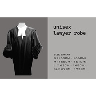 UNISEX LAWYER ROBE FABRIC 100% POLYESTER (EASY IRON) NOT INCLUDED BIB