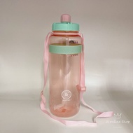 Original Taiwan Green Bell BPA Free Drinking Water Bottle With Shoulder Strap And Straw 2500ML 台湾绿贝健