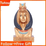 Tutoushop Egyptian Head Statue Resin Pharaoh Figurine For Home Office Decor