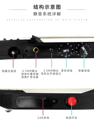 Portable silent guitar folding guitar electric box headless guitar silent guitar novice guitar begin