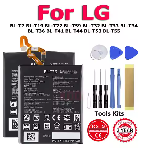 Replace Battery For LG D802 BL-T59 BL-T53 BL-T55 G6 Q6 G8 V30 Nexus 5X Zero H650 Stylo 5 Harmony 2 K