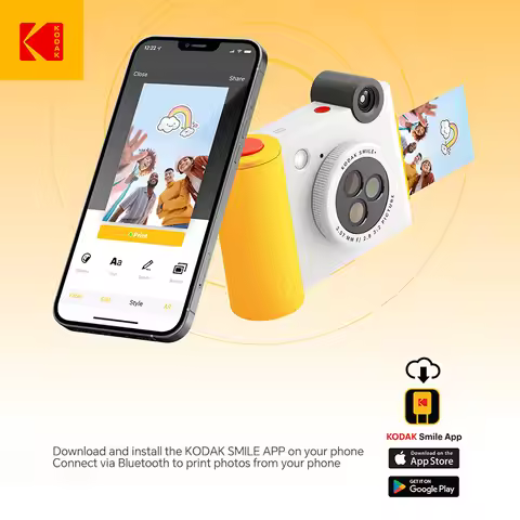 Kodak Smile+ Instant Camera 10MP Photo Printer With All-in-One Camera And Printer ZINK Inkless Print
