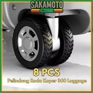 8pcs Silicone Trolley Protector 360 BR311 Rubber Luggage Replacement Office Wheel Chair Luggage Cove