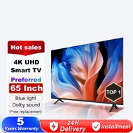 4K TV 65 Inch Smart TV Android TV 12.0 Television UHD 1080P HDR Wifi Dolby Sound Metal Full Screen With VGA/USB