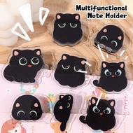 2/4/8Pcs Black Cat PP Clip - Home Storage Supplies - Food Seal Clamps - Student Stationery - Note Gr