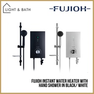 FUJIOH Instant Water Heater with Hand Shower in Black/ White - 5-year Warranty