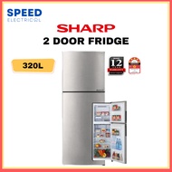 [SABAH ONLY] SHARP 2 DOOR FRIDGE 320L SJ3222MSS PETI SEJUK 320L 冰箱