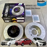 Bendix Ultimate BR9655 ULT Front Disc Rotor Racing Proton Iriz New Persona 2016 New Saga 2019 vvt (d