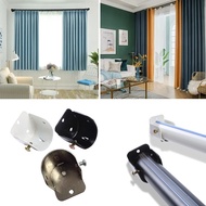 【Hot style】1/2 Pcs Iron Multicolor Curtain Groove Bracket Curtain Rod Roman Rod Flange Seat Curtain Installation Code Side Mount Bracket