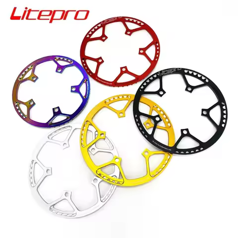 Litepro Folding Bike Single Speed Chain Wheel 130 BCD 45T 47T 53T 56T 58T Chainring Chainwheel Cover