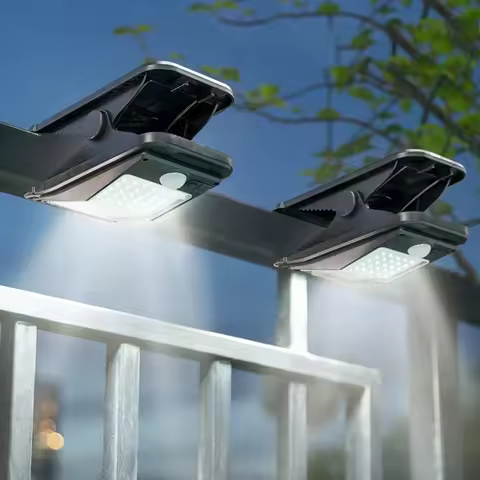 48/72/112LEDs New Solar Clip Lights Outdoor Courtyard Super Bright Human Body Induction Lighting Gar