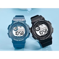 Mingrui LED Digital Children's Watch Running Time Rubber Strap Water Resistant 3ATM