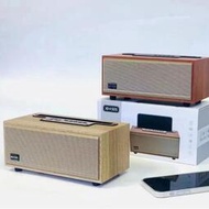 跨境XM-505無線藍牙音箱桌面木質復古收音機迷你可攜式小音響插卡