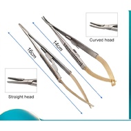 Azdent Straight/Curved Castroviejo Needle Holders with Lock 14cm/16cm Needle Holding Forceps Tweezer