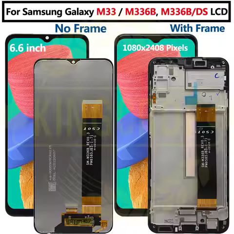 6.6'' For Samsung Galaxy M33 LCD M336B, M336B/DS LCD With frame Display Touch Screen Digitizer Assem