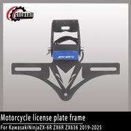 For Kawasaki ZX 6R ZX6R ZX636 ZX-6R 636 , 2019-2025 motorcycle license plate frame rear mudguard eli