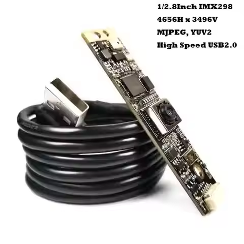 4656H x 3496V 16MP HD IMX298 USB Camera Module Autofocus 78.4 Degree with Micphone for Face Recognit