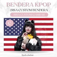 AMERICAN FLAG KPOP IROHA ILLIT KPOP POSTER/ KPOP FLAG/ Iroha Hokazono KPOP Tapestry/ Kpop Tapestry/